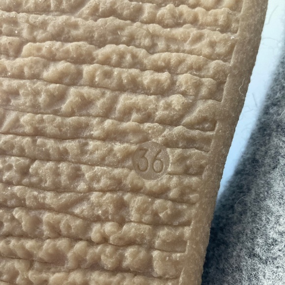 Sanita Lodge Slide Wool Clog Slippers Gray 36 US 5 Arch Support Comfort EUC - Picture 15 of 15